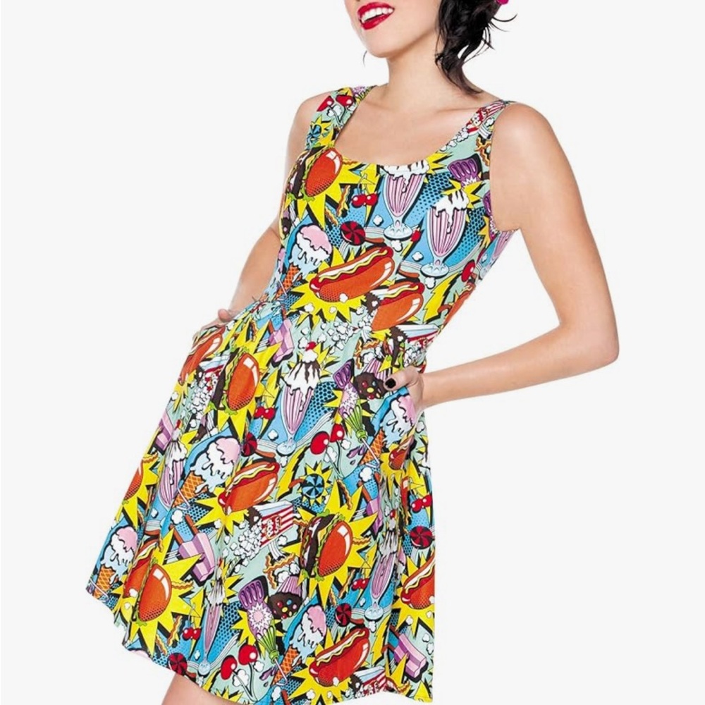 Vibrant Graphic Print Dress